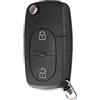 kuyuansu 2B Guscio chiave Per Audi Tt A2 A3 A4 A6 A8 Quattr Hu66 Lama Cr2032Titolare | 2 Pulsanti,Pieghevole Remoto Chiave Guscio Caso