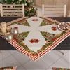 PETTI Artigiani Italiani - Centrotavola Natalizio, Centrotavola da Tavolo Cucina Natalizio, Runner Centrotavola 90x90 cm, Centrotavola Schiaccianoci Rosso, 100% Made in Italy