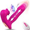 JR JOURLOVE Vibratoreper Donna Professionale Sexytoysys donna,Succhia Clotoride per donna Stimolatore per clitoride 10 * 10 modalità Impermeabile per USB Ricaricabile (Rosso)