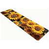 Comart - Tappeto Cucina Austin - Impermeabile - Antiscivolo - Antimacchia - Lavabile in Lavatrice - Passatoia in Poliestere - per Corridoio e Cucina - Made in Italy - Fiori Girasoli - 50x170 cm