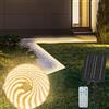 CCILAND 10M Luci a striscia LED solari per esterni, striscia luminosa impermeabile IP68 con 8 modalità, dimmerabile a distanza, flessibile, per decorazione da giardino, veranda, patio, gazebo - Bianco