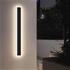 ZTWLEED Applique Esterno LED 12W 60CM Nero IP65,Luce Bianco Naturale 4000K | Lampada Da Parete Impermeabile,Luce Decorativa Lunga Per Villa,Giardino,Balcone,Terrazzo,Ingresso,110-240V