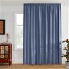 PONY DANCE Tende Termiche Isolanti per Salotto Eleganti Tenda Camera da Letto 1 Pezzo 300x245 CM Curtain Moderne con Fettuccia Oscurante da Interno, Blu Foschia