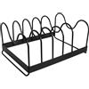 Supporto Per Coperchio Pentola, Poggia Mestolo Da Cucina, Supporti Per Piano Cottura E Tagliere Con Vaschetta Raccogli Gocce Nero 90657723