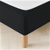 Dahlica Vestiletto Singolo 90x190 Nero - Tessuto Morbido ed Elastico - Finitura Impeccabile - Facile da Installare