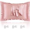 suuosl Set di 2 federe per cuscini in seta di gelso, 50x75 cm, federa in satin, liscia come la seta, fresca, facile da curare - delicata sulla pelle e sui capelli, anti-frizione, chiusura a hotel, lavabile