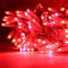 Luccika Stringa Catena di luci Natale a LED Professionale, MaxiLed da 8mm, Flash, per Giardini Negozi Bar, Esterno (Rosso con Flash Bianco Ghiaccio, 30 Metri - 300 LED)