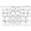 Taeku Palline di Natale Set, 100Pcs Plastica Addobbi Natalizi Palline Decorative Infrangibili Baubles di Natale con Ganci per Feste di Matrimoni e Natale (Bianco)