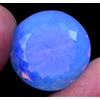 Naturale Blu Opale Australiano 30.20 KT Rotondo Certificato Non Scaldato Loose