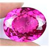 22.35 CT Naturale Rodolite Granato Lampone Rosa Ovale Certificato Loose Gemma