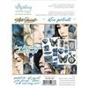 Blocchi di Carte Scrap Art Journal Blue Portraits cm 15 x 20
