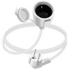 YINGAYOU Prolunga Schuko Corta 16A 250V Prolunga Elettrica Schuko 90 Gradi Impermeabile, 2AC IP44, Adatta per Ambienti Interni o Esterni (Bianco, 1.5 m)