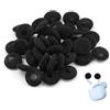 Yewseas 40PCS Di Cuscinetti Auricolari In Schiuma Per Le Orecchie di Auricolari 18mm, Colore Nero, Cuscinetti Auricolari in Spugna Morbida ed Elastico, Copri Spugne Universali per Cuffie