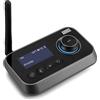 August MR280 Trasmettitore Bluetooth per TV, Trasmettitore Ricevitore Adattatore Bluetooth 5.0 per PC Cuffie, HIFI, Bassa Latenza con Multipunto, Modalità Bypass - AUX Jack RCA Ottico USB-C