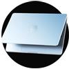 eleger Cover matte crystal compatibile con MacBook Air 13 pollici M5 M4 M3 M2 [Colore coordinato con il Mac] 2026 2025 2024 2022, Custodia rigida ultrasottile per Mac Air 13,6, celeste trasparente