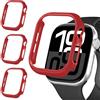 iVoler 3 Pezzi Cover Rigida PC per Apple Watch Series 11/10 46mm (Senza Pellicola Protettiva), Ultra Sottile Custodia Antiurto e Anti-Graffio Bumper Case, Rosso