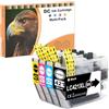 D&C LC421XL Cartucce d'inchiostro compatibili con Brother LC421 XL Multipack per Brother DCP-J1050DW MFC-J1010DW DCP-J1140DW (nero, ciano, magenta, giallo, confezione da 4)