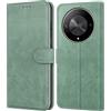 Leacckl Cover per Honor Magic 6 Lite 5G, Custodia a portafoglio in Pelle PU Premium [Magnetica a Scatto] [Funzione Stand] per Honor Magic 6 Lite 5G, Verde
