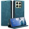 Monweicz Cover Compatibile con Xiaomi 14T, Custodia Portafoglio con Slot per Scheda, Protezione Completa Premium in Pelle PU, Flip Libro Magnetica Xiaomi 14T, Blu-verde