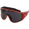 Carrera CA Transforma C9A/IR + Spare lens | Occhiali da Sole Graduati o Non Graduati | Prova Online | Plastica | Mascherina | Bianco, Rosso | Adrialenti