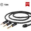 TRN T2 Pro 16 Core Auricolari Argento Placcato HIFI Cavo di Aggiornamento Grigio \ BlackMMCX/2Pin Connettore Per TRN VX pro TA2 V90 TA1 ZSX TA2