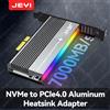 JEYI Adattatore JEYI VolleyStar PCIE a NVMe con dissipatore di calore in lega di alluminio, scheda M.2 RGB PCIe 4.0 con staffa a basso profilo standard 1/2U