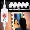 CanLing 3 modalità colori specchio per il trucco luce led touch dimmer vanità lampada da tavolo lampadina USB 12V Hollywood trucco specchio lampada da parete