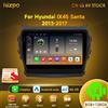 Hizpo Carplay Android 14 Per Hyundai IX45 Santa Fe 2013-2017 Autoradio Lettore Multimediale Video GPS QLED Schermo di Navigazione 4G BT