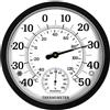 MeatChamp Termometro decorativo da 10 pollici, igrometro, orologio per decorazioni da parete da giardino, termometro per interni ed esterni, stazione meteorologica, indicatore di temperatura