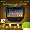 Hizpo 2Din 8G + 128G Android 4G + WiFi DSP CarPlay Autoradio Lettore video multimediale per Honda Accord 7 2003-2007 Navigazione GPS