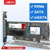 JEYI NVMe NGFF e mSATA SSD PCIe 4.0/3.0 scheda adattatore, 3 in 1 M.2 convertitore da NVME a PCIE/M.2 SATA SSD a SATA III/mSATA a SATA