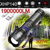 XGJY 1900000LM XHP140 300W Led Torcia più potente 18650 XHP50 USB ricaricabile Torcia ad alta potenza 10000MAh Lanterna tattica