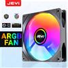 JEYI 120mm PC ARGB Ventola di raffreddamento AURA SYNC RGB Ventole per computer Dissipatore di calore ultra silenzioso Ventilatore con 4PIN PWM e 5V 3PIN ARGB Porta