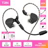 TRN Auricolari In-Ear TRN Mars Hifi con Triplo Driver Ibrido 1DD + 1BA + 1 Vibrazione, Cuffie Cablate per DJ, Negozio Ufficiale TRN