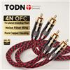 TODN 1 Paio di Cavi Audio RCA 2 RCA a 2 RCA Cavi di Interconnessione HIFI Stereo 4N OFC Maschio-Maschio per Amplificatore DAC TV Audio Auto