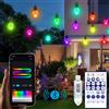 SerRickDon Luce a stringa LED impermeabile per esterni USB 15M 25 lampadine Lucine Bluetooth LED Ghirlanda Lampada Camera Giardino Campeggio Decorazioni natalizie