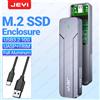 JEYI Custodia JEYI M.2 NVMe SATA SSD, USB 3.2 Gen 2 10 Gbps o 6 Gbps NGFF M-Key B-Key Custodia esterna in alluminio M.2 Supporto Trim UASP