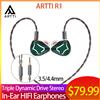 ARTTI R1 Auricolari HIFI In-Ear IEMs 3DD Auricolare cablato Triplo driver dinamico Cuffie con monitor stereo con 0,78 2 pin 3,5/4,4 mm