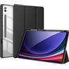 DUX DUCIS per Samsung Tab S10 Ultra S10 Lite S9 FE Plus Custodia trasparente per tablet a tre ante con supporto per penna stilo e sveglia automatica