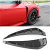 NONE Decorazione della griglia esterna dello sfiato laterale del flusso d'aria della griglia dello squalo dell'automobile 2 pezzi per Honda Civic2016 20172018 2019ABS Plastica Fibra di Carbonio