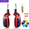 XIAOKOA Sistema per chitarra wireless Ricaricabile Schermo LED aggiornato15 canali Ricevitore trasmettitore per chitarra wireless UHF per elettrico