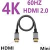 WEFAWAN 1M 2M 3M 5M 10M 4K 60HZ mini HDMI A HDMI Cavo flessibile di prolunga a spirale Cavo da maschio a maschio Compatibile con HDMI per computer