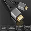 WEFAWAN 1M 2M 3M 5M 10M 4K 60HZ Micro HDMI A HDMI Cavo flessibile di prolunga a spirale Cavo da maschio a maschio Compatibile con HDMI per computer