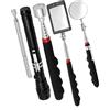 TFCHXZ Specchio di ispezione con testa flessibile telescopico portatile 5 in 1 con luce a LED Girevole regolabile a 360 gradi per la visualizzazione di utensili manuali automatici