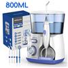 NONE Irrigatore orale con idropulsore elettrico Waterpulse, detergente per denti con filo interdentale per l'igiene dentale di grande capacità da 800 ml con 5 punte