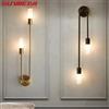 SUNMEIYI Lampada da parete di lusso a luce nera dorata a LED Soggiorno Nordico moderno minimalista Creativo Sfondo Muro Corridoio Camera da letto Comodino