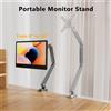 KIMDOOLE Supporto a braccio lungo per supporto per monitor iPad Galaxy Xiaomi Tablet Kindler Tablet Supporto da scrivania Supporto magnetico per telefono con clip