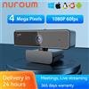 nuroum Webcam V11 2K per PC, 1080P 60FPS FHD 90 ° Webcamera con microfono e copertura privacy, USB Plug&Play per Mac/laptop/desktop/computer