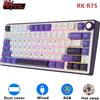 RK Tastiera Meccanica RK R75 Royal Kludge con Retroilluminazione RGB, 80 Tasti, Hot-swappable, con Keycaps MDA PBT