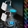 SHENZHITECH Luci notturne per WC, lampada di proiezione a LED, luce attivata dal movimento, luce notturna illuminata impermeabile a 10 colori per l'arredamento del bagno